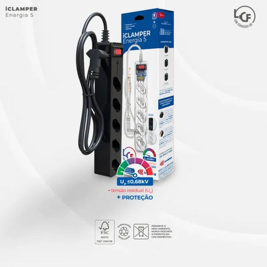 Filtro de Linha com 5 Tomadas 3 Pinos 10 Amperes Anti Raio. MENOR PREÇO E O MAIS VENDIDO