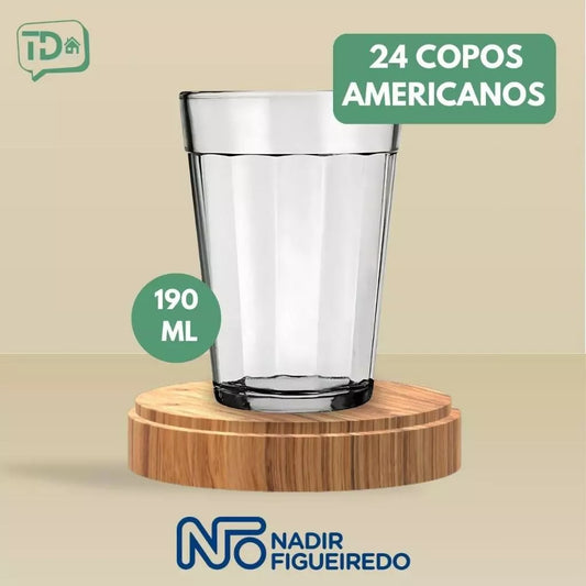 Kit 24 Copos Americano Lagoinha Multiuso Cerveja Bares Restaurantes 190ml. MENOR PREÇO E O MAIS VENDIDO.