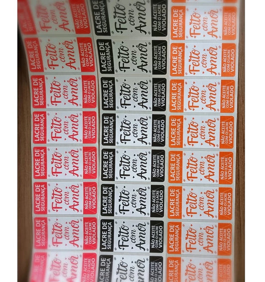 Lacre de Segurança Adesivo Delivery 6x3 cm 2.000 Und. Feito com Amor - Ifood, 99 Food, Rappi. MENOR PREÇO E O MAIS VENDIDO.