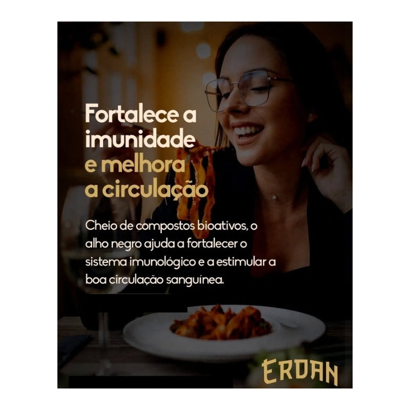 Alho Negro Erdan 1 Kg - Sabor Intenso E Único