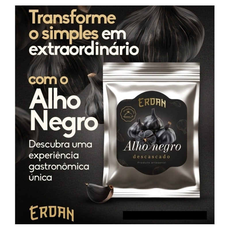 Alho Negro Erdan 1 Kg - Sabor Intenso E Único