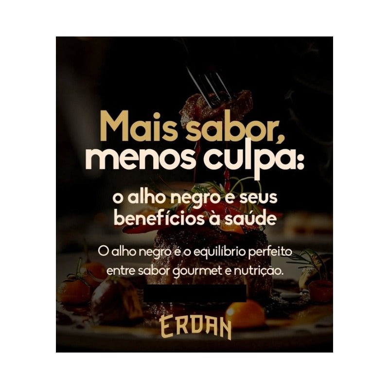 Alho Negro Erdan 1 Kg - Sabor Intenso E Único