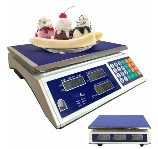 Balança Digital Eletrônica Comercial 40 kg precisão mercado azul hold on. MENOR PREÇO E O MAIS VENDIDO