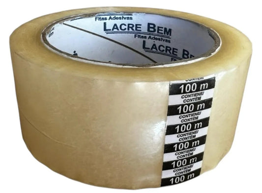 Fita Lacre Bem Adesiva deEmbalagem 100mm X 45 m 10 un transparente. MENOR PREÇO E O MAIS VENDIDO