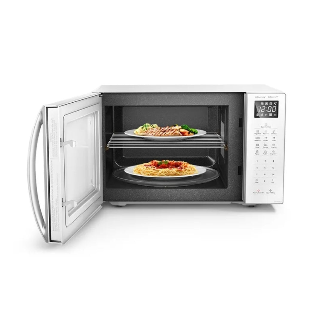 Microondas Panasonic Dupla Refeição 34 L Branco NR ST65LWRU. MENOR PREÇO E O MAIS VENDIDO.