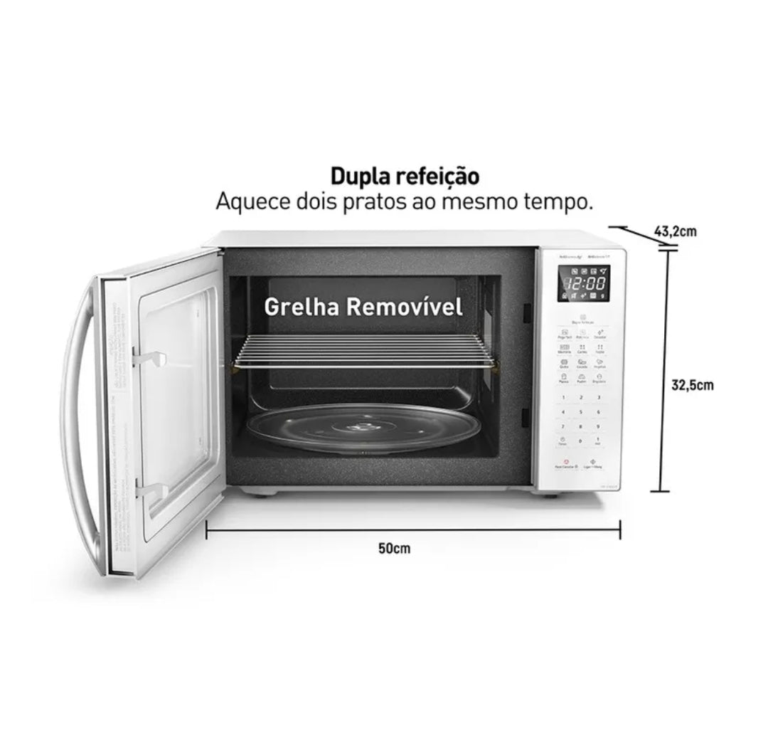 Microondas Panasonic Dupla Refeição 34 L Branco NR ST65LWRU. MENOR PREÇO E O MAIS VENDIDO.