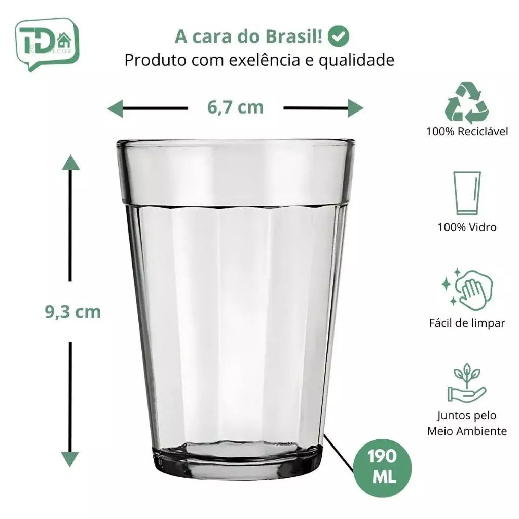 Kit 24 Copos Americano Lagoinha Multiuso Cerveja Bares Restaurantes 190ml. MENOR PREÇO E O MAIS VENDIDO.