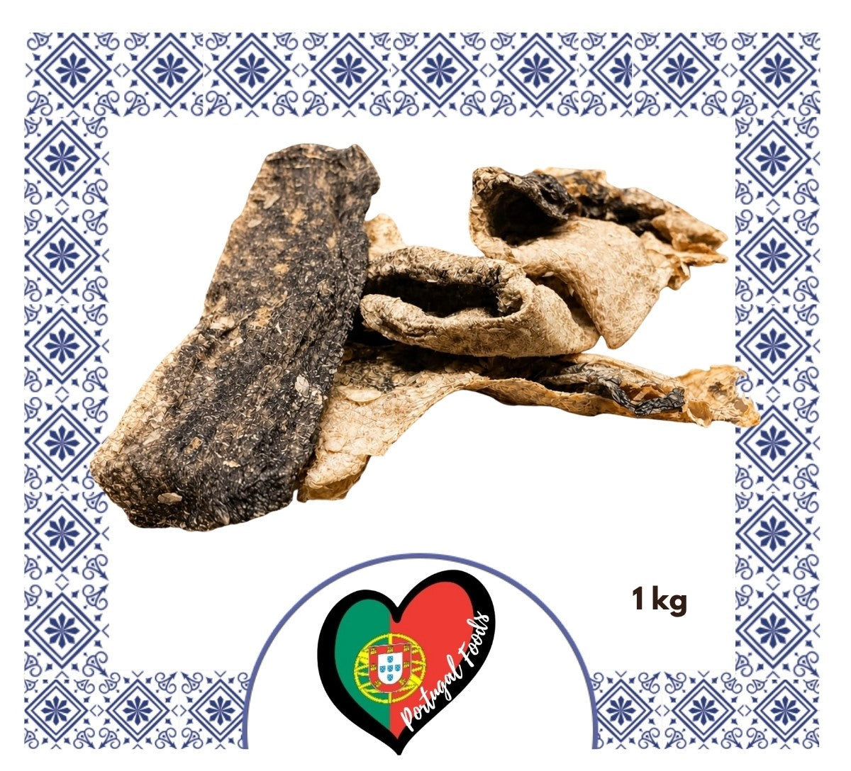 PELE DE BACALHAU SALGADA IN NATURA ( 1 kg )