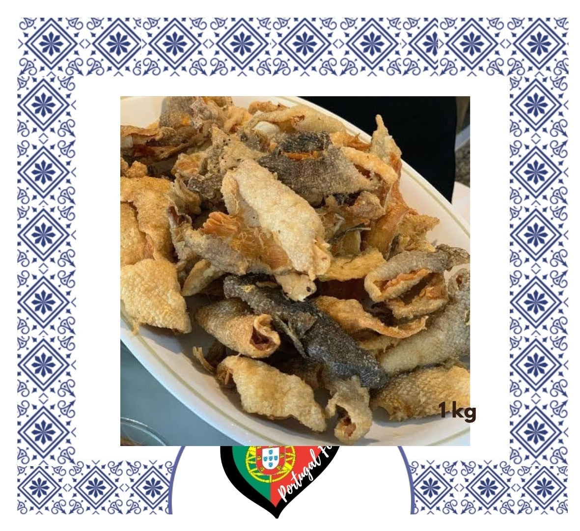 PELE DE BACALHAU SALGADA IN NATURA ( 1 kg )